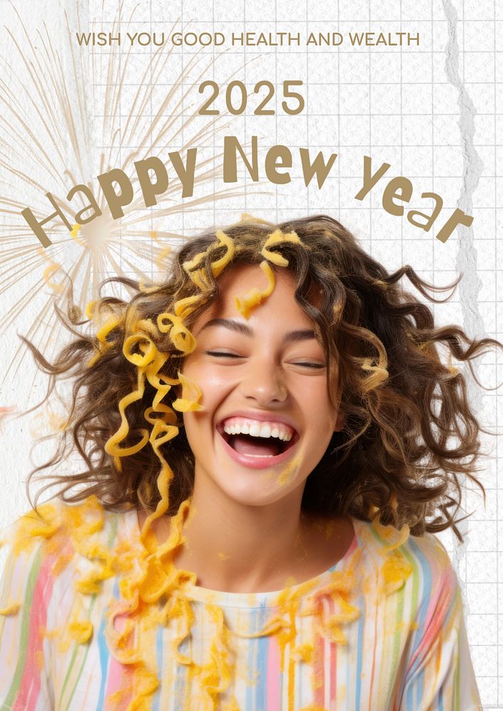 Happy new year poster template and design