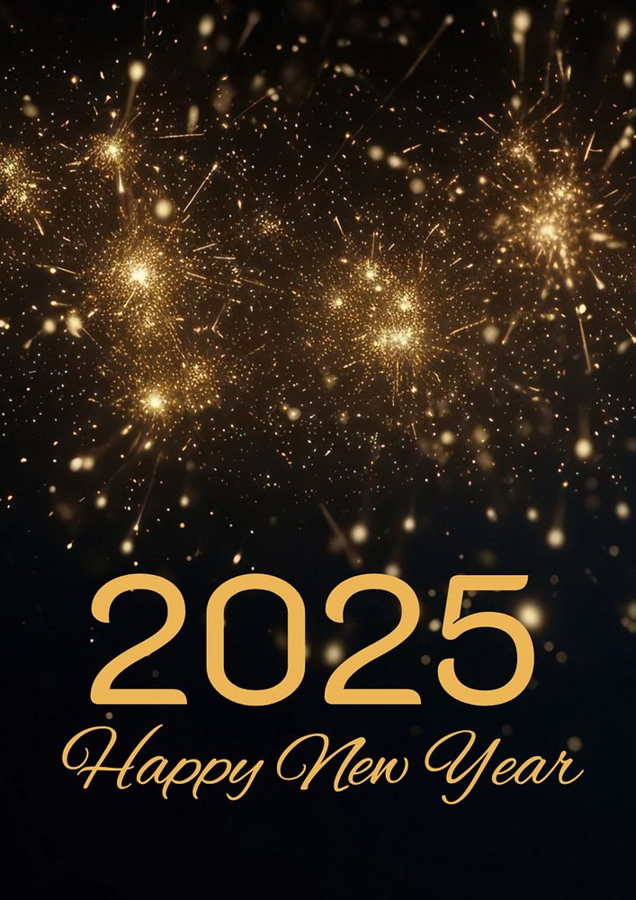 Happy new year poster template