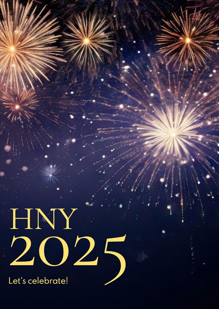 Happy new year poster template