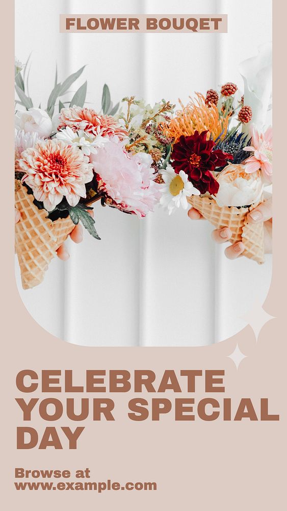 Celebrate your day social story template, editable Instagram design