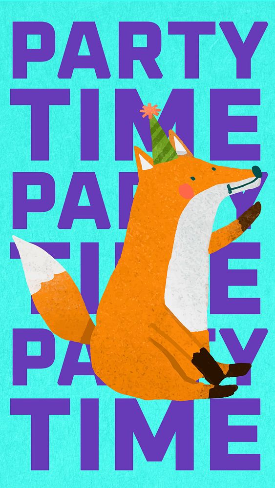 Party time Instagram story template, editable text