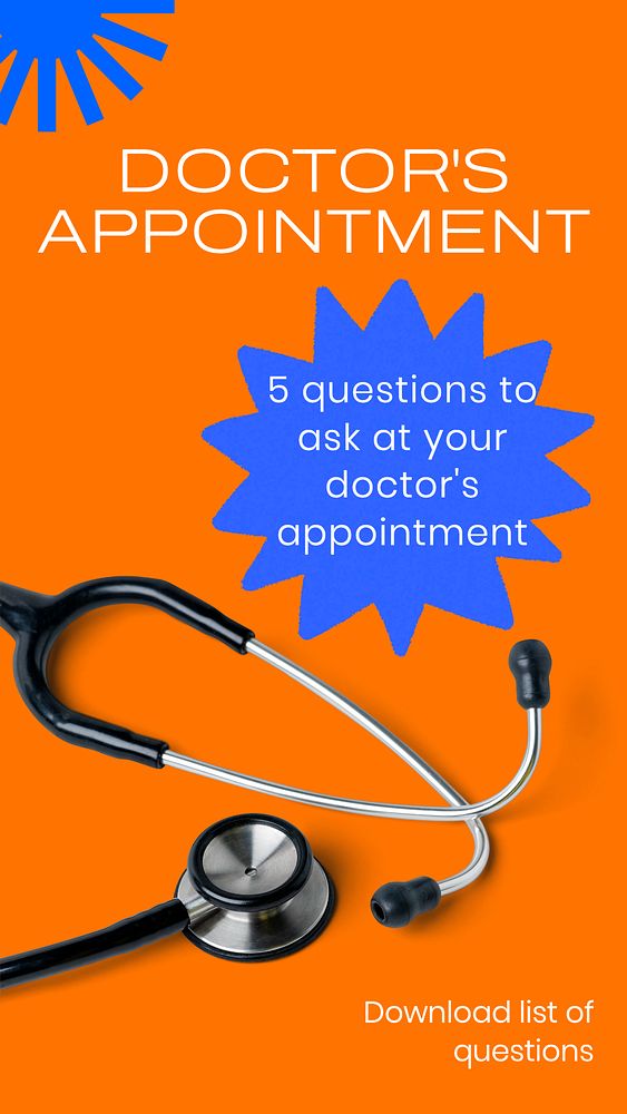 Doctor's appointment  Instagram story template, editable text