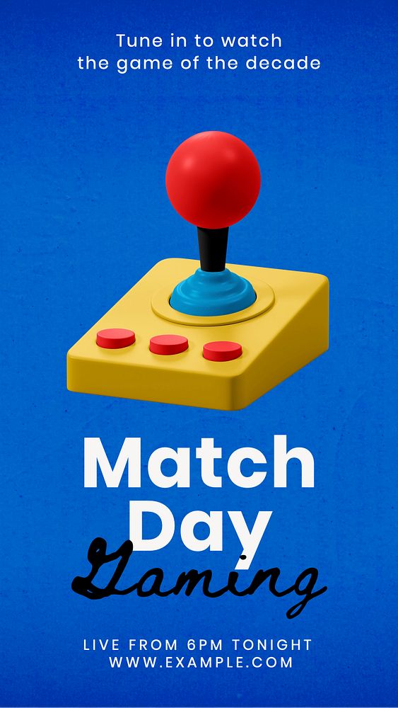 Match day  Instagram story template, editable text