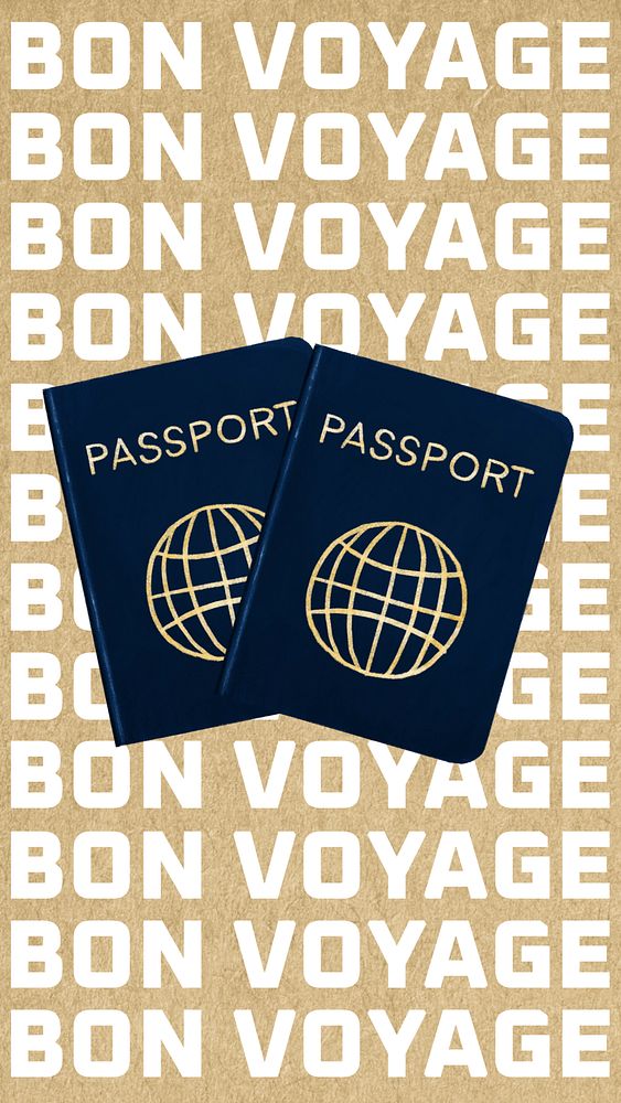 Bon voyage  Instagram story template, editable text