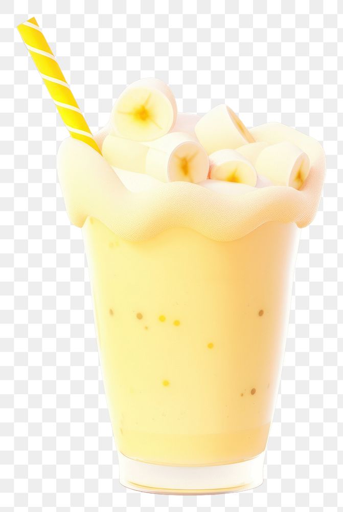 PNG Banana Milkshake milk beverage smoothie.