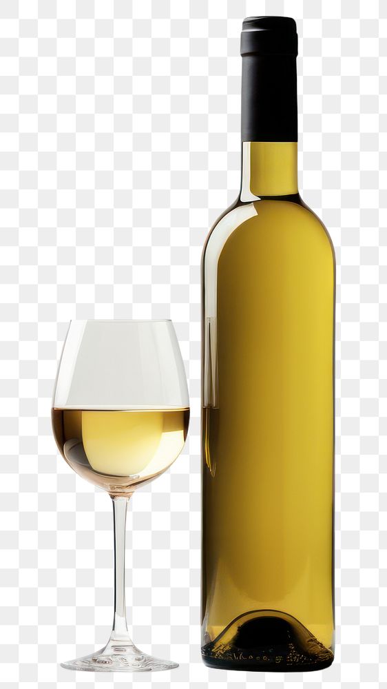 PNG Bottle of white wine beverage alcohol liquor.