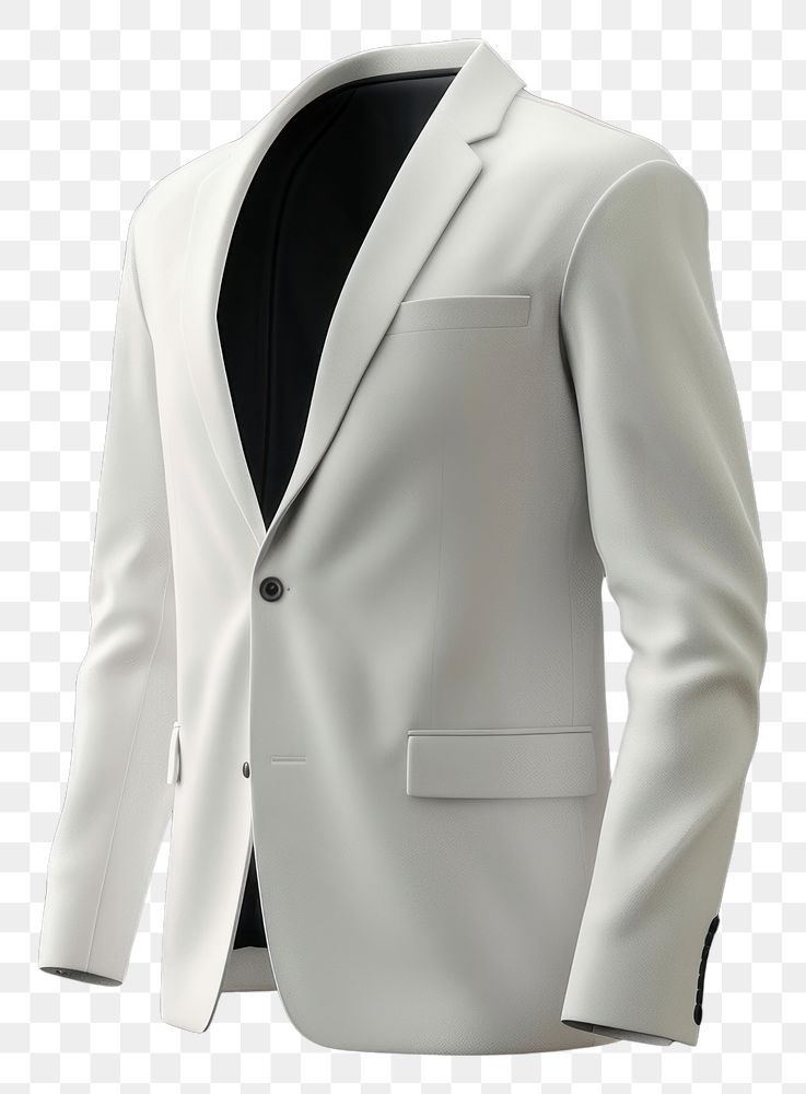 PNG  White blazer mockup apparel clothing jacket.