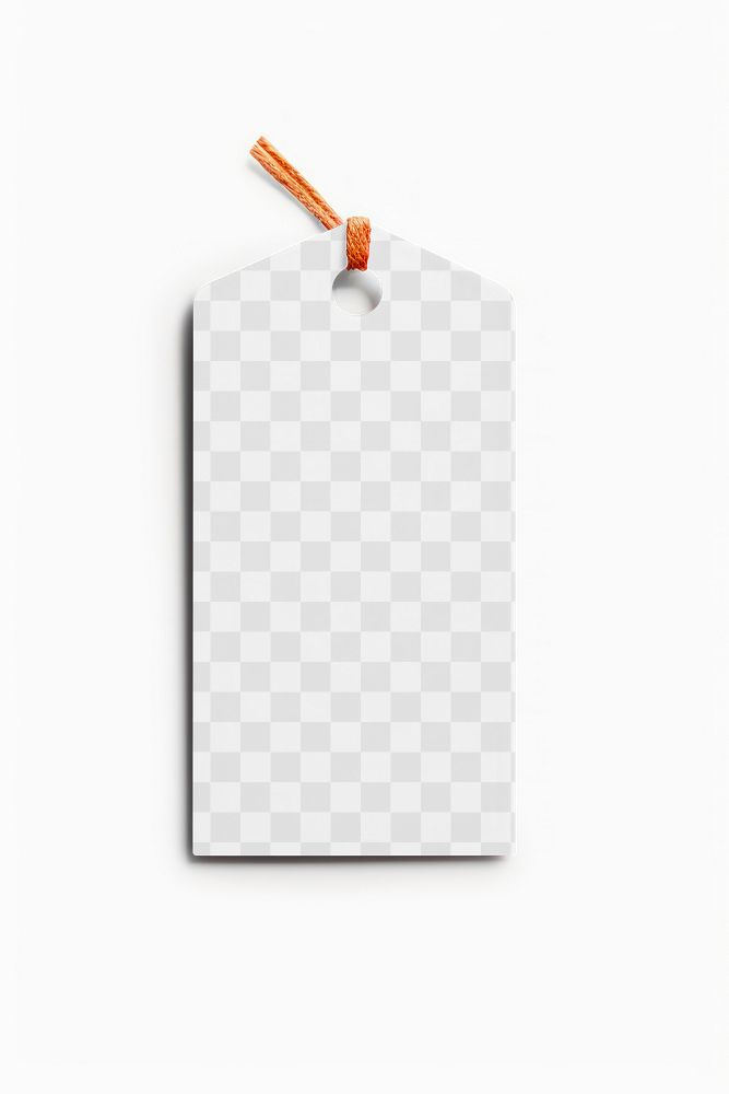 PNG gift tag mockup, transparent design