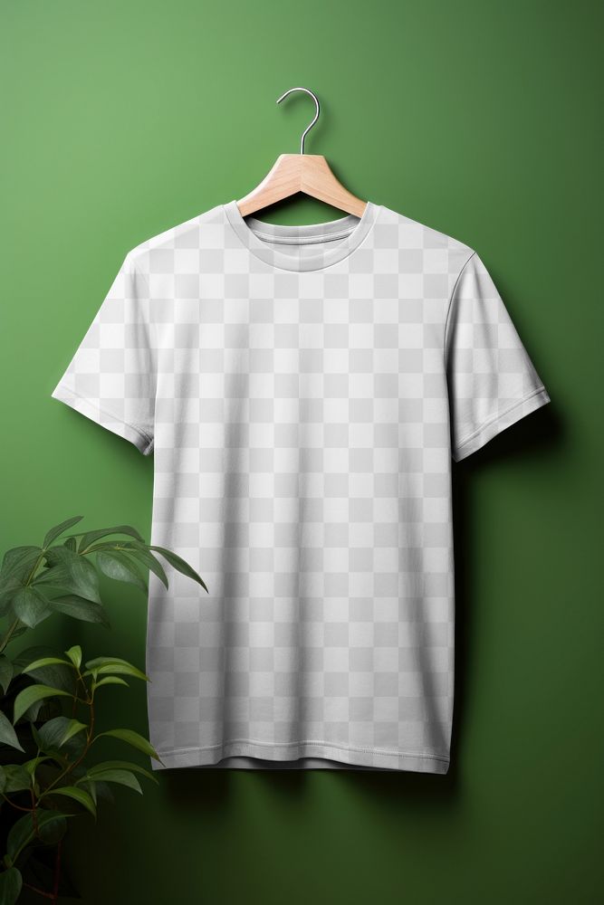 PNG hanging t-shirt mockup, transparent design