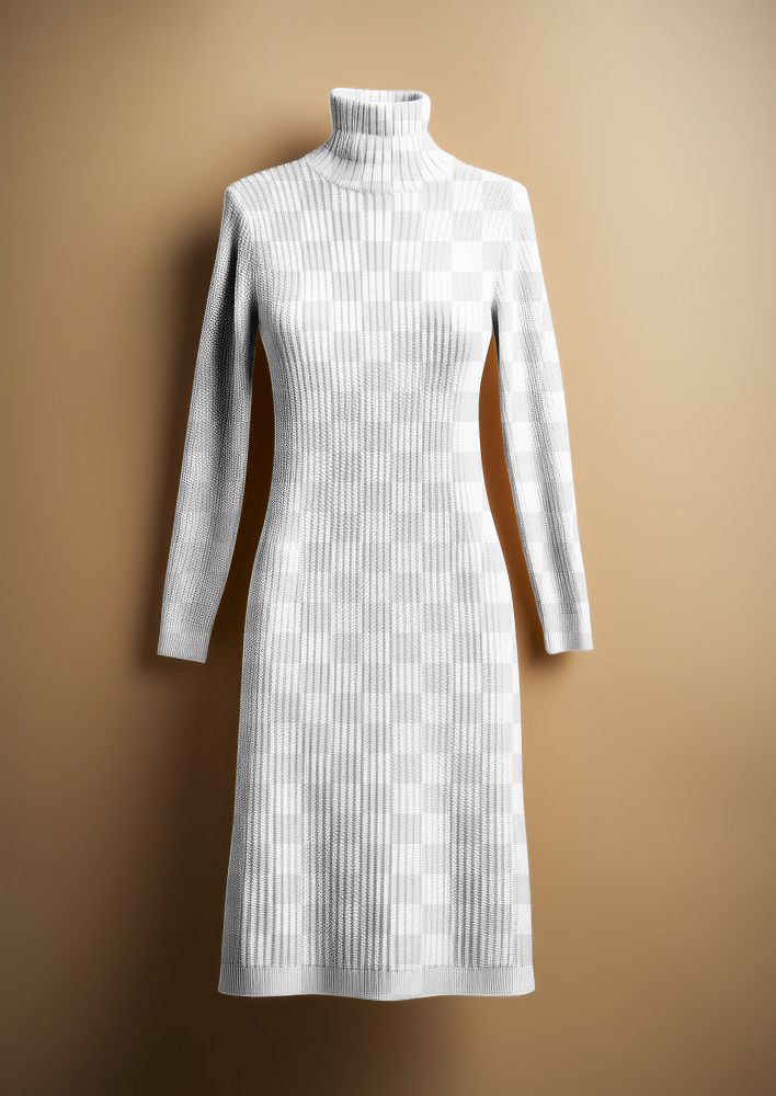 PNG turtleneck dress mockup, transparent design