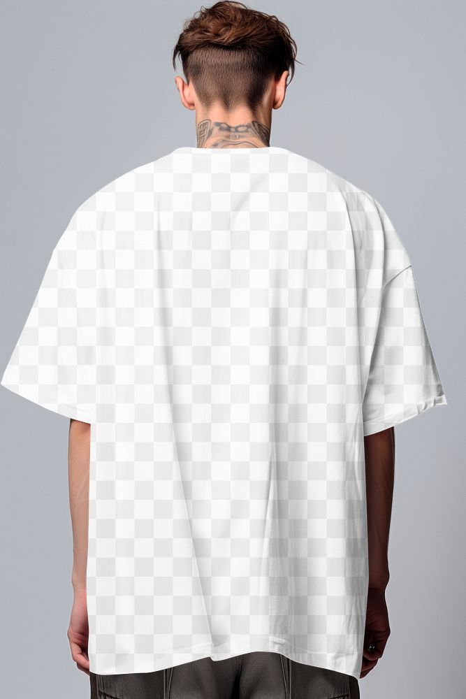 PNG men's t-shirt mockup, transparent design