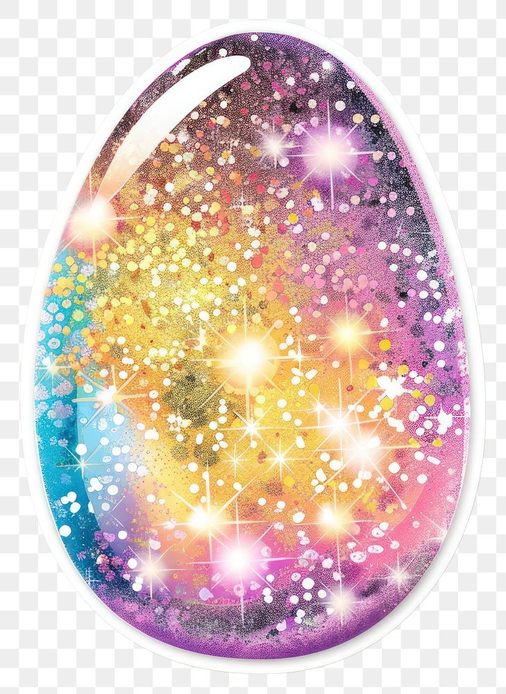 PNG Glitter easter egg flat sticker accessories chandelier accessory.