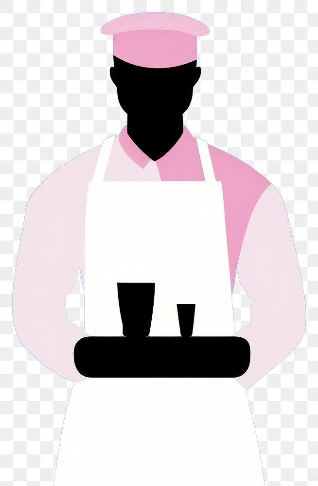 PNG A flat illustration of A Barista clothing apparel person.