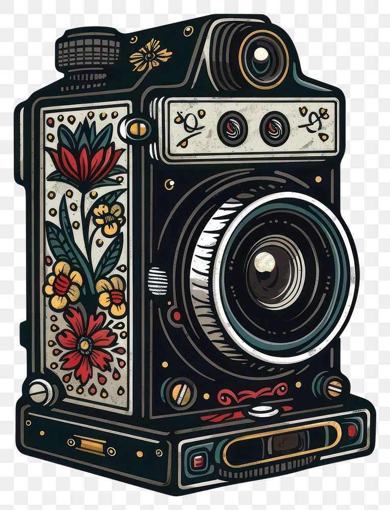 PNG Tattoo illustration of a camera electronics digital camera.