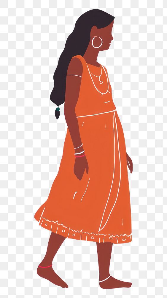 PNG  Indian girl cartoon person clothing.