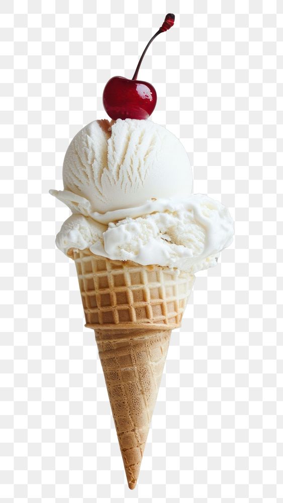 PNG Ice cream scoop on a cone dessert creme food
