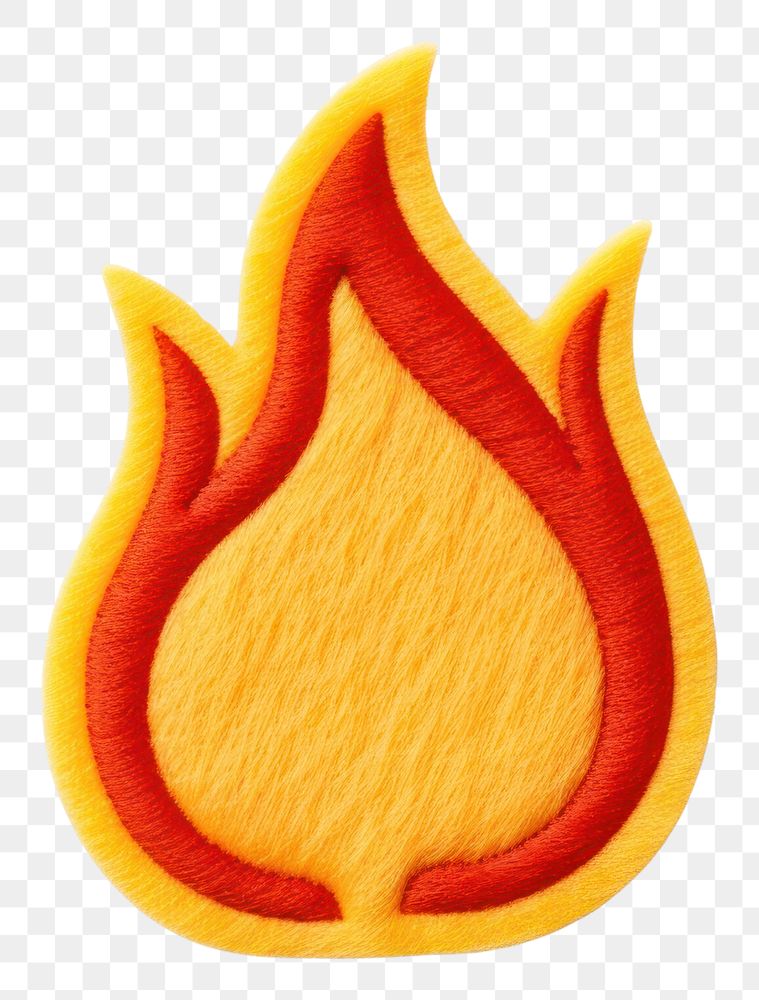PNG Felt stickers of a single fire logo smoke pipe.