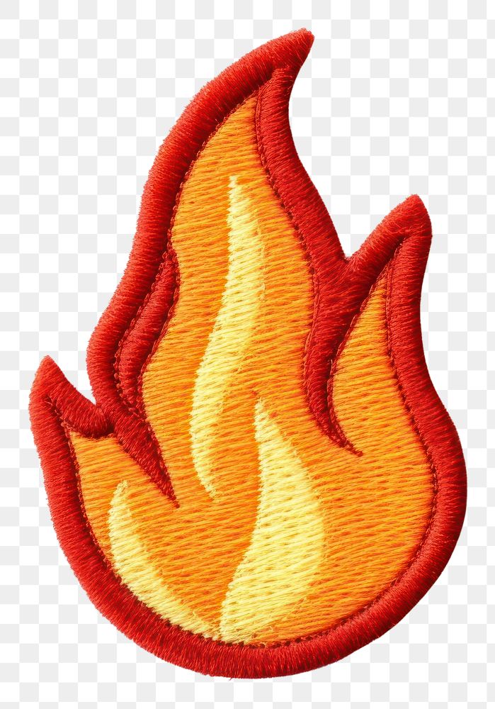 PNG Felt stickers of a single fire symbol clothing knitwear.