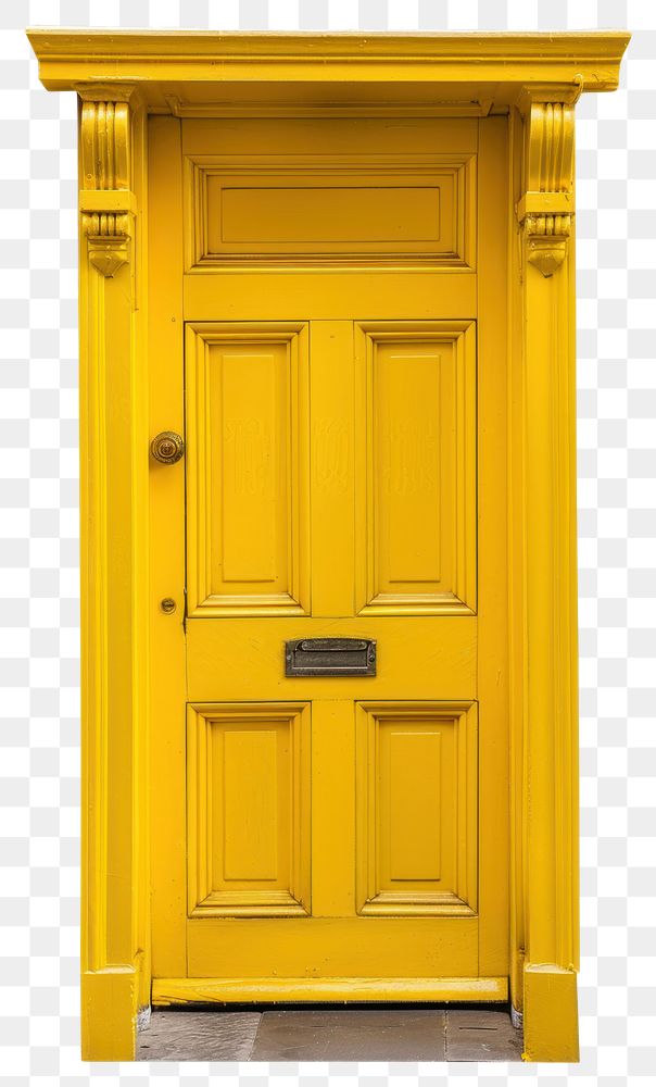 PNG Yellow door gate.