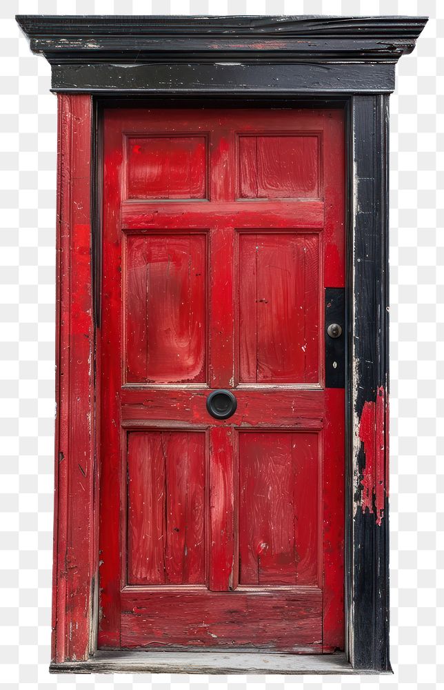 PNG Red and black door furniture cupboard closet.
