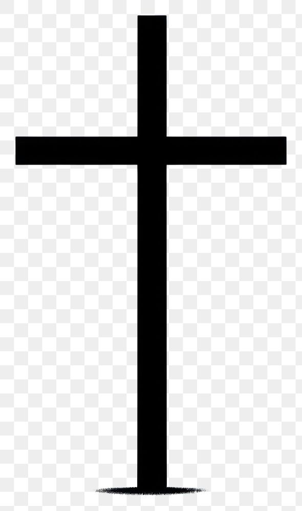 PNG Cross silhouette symbol.