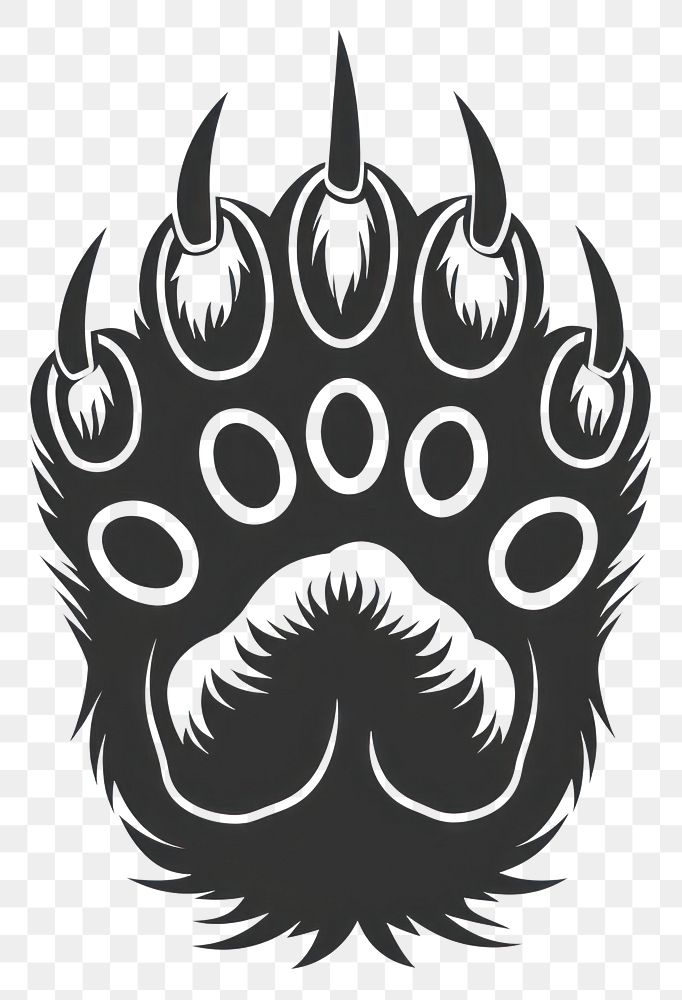 PNG Grizzly bear paw tattoo flat illustration electronics illustrated hardware.