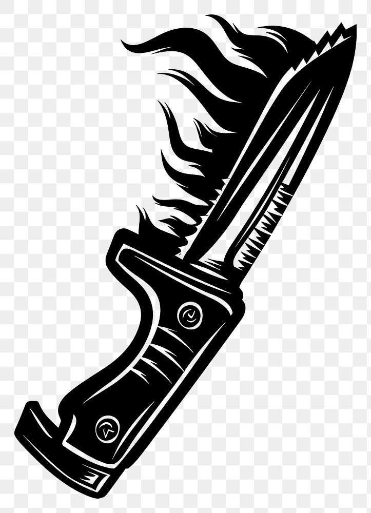 PNG Razor blade tattoo flat illustration weaponry dagger knife.