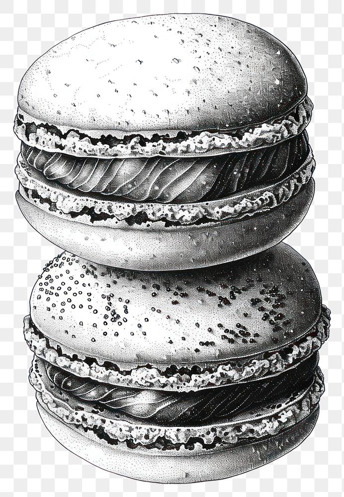 PNG Ink drawing macaron macarons confectionery dessert.
