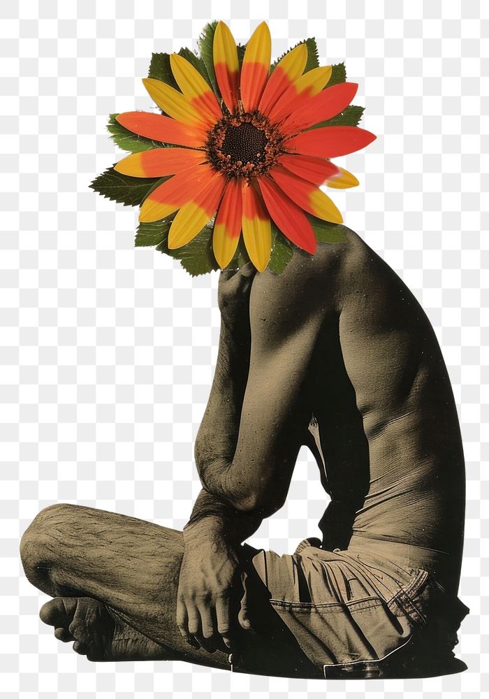 PNG Bipolar disorder flower person photo.