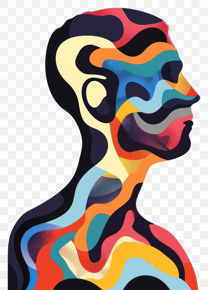 PNG Mental illness graphics person painting.