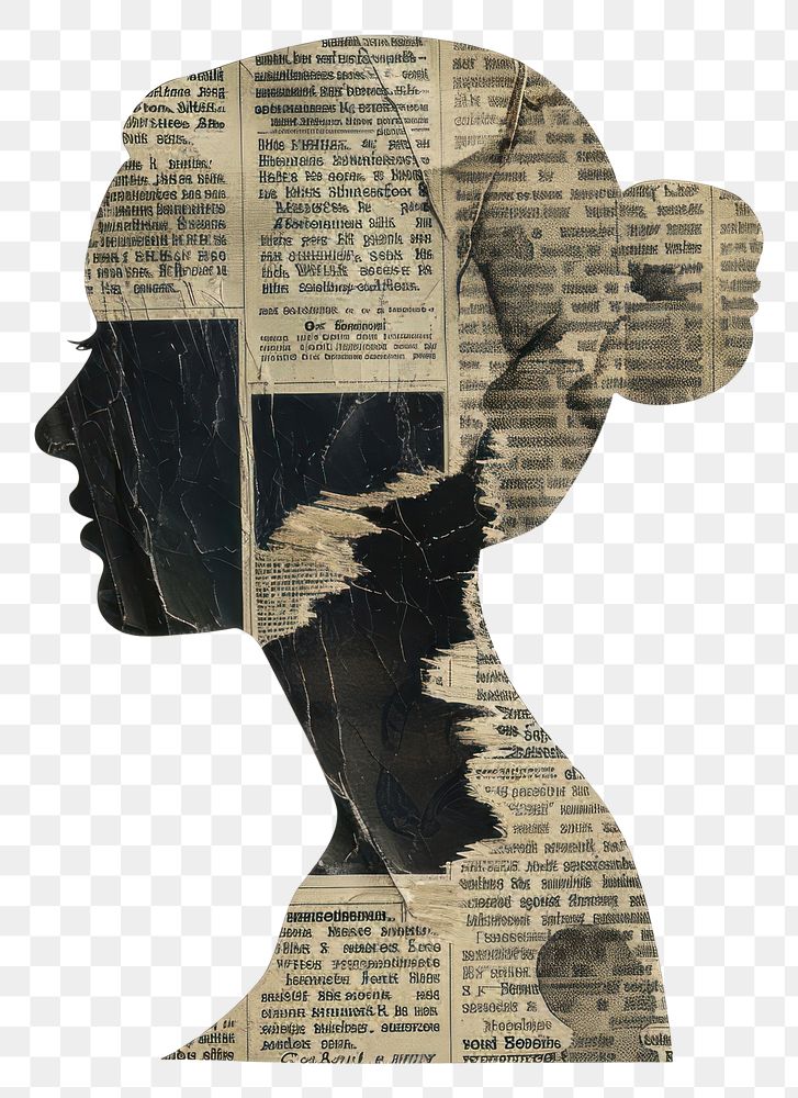 PNG Mental illness person art collage.