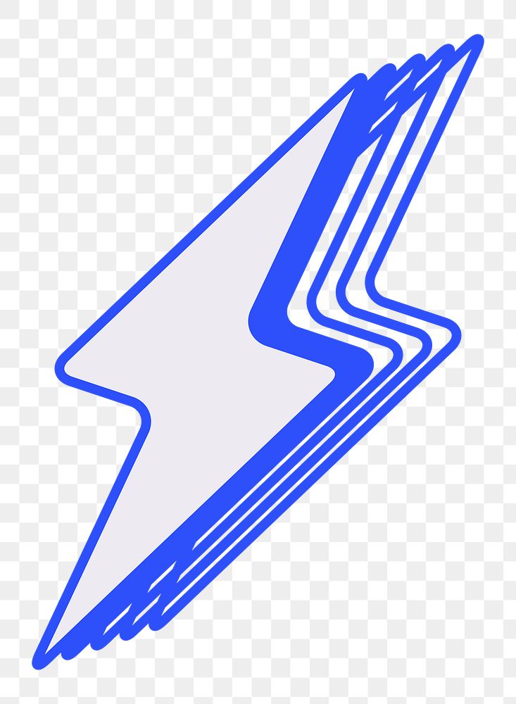 lightning png blue layer icon, transparent background