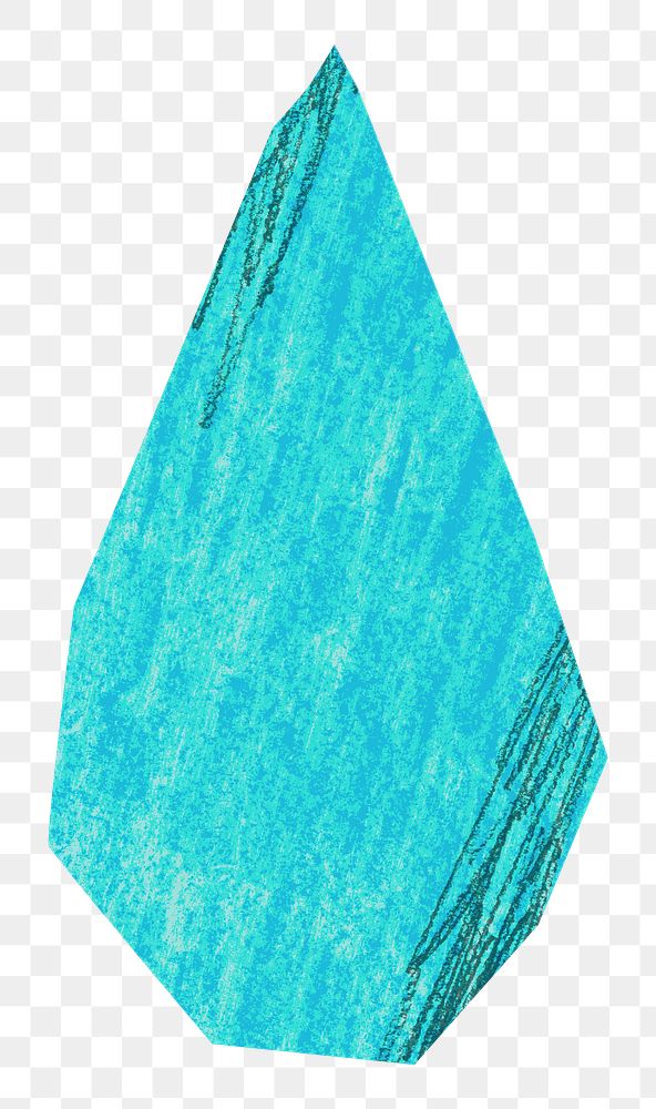 Water drop PNG craft element, transparent background