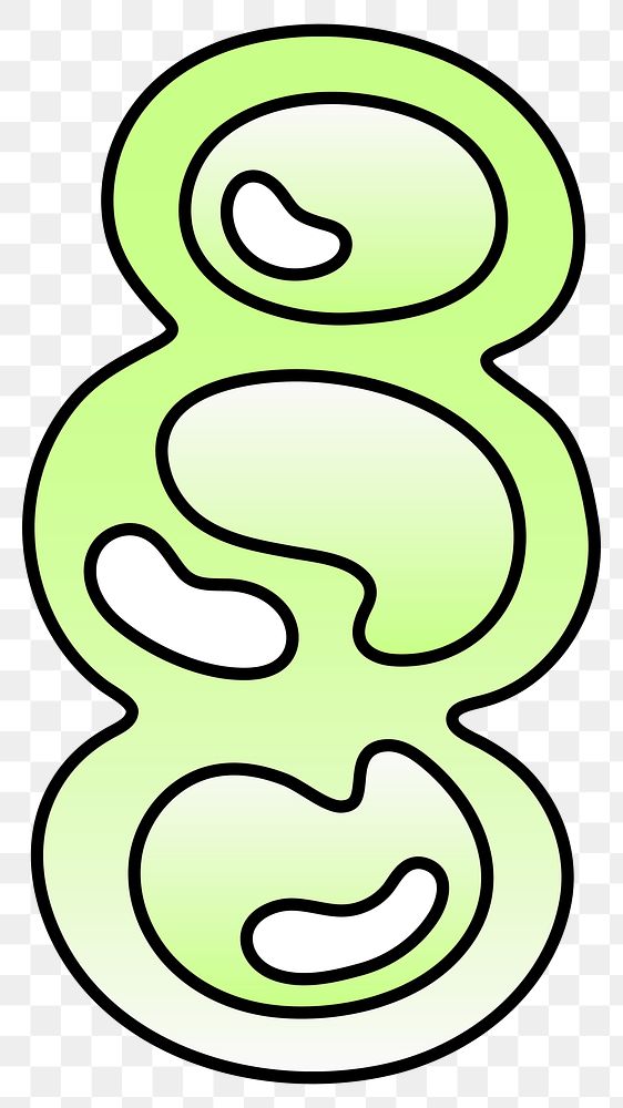 PNG blob shape icon, lime green shape, transparent background