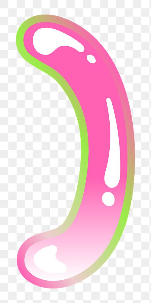 PNG parentheses  sign, funky pink symbol, transparent background