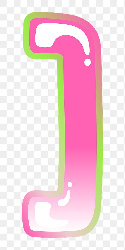 PNG square bracket  sign, funky pink symbol, transparent background