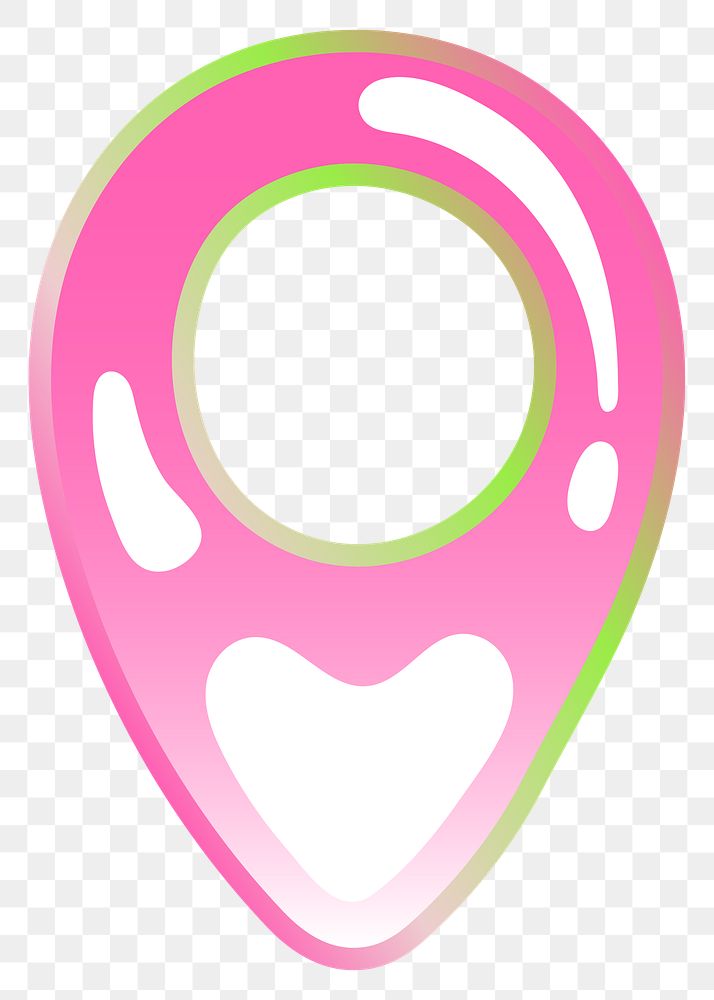 PNG location pin icon, funky pink, transparent background