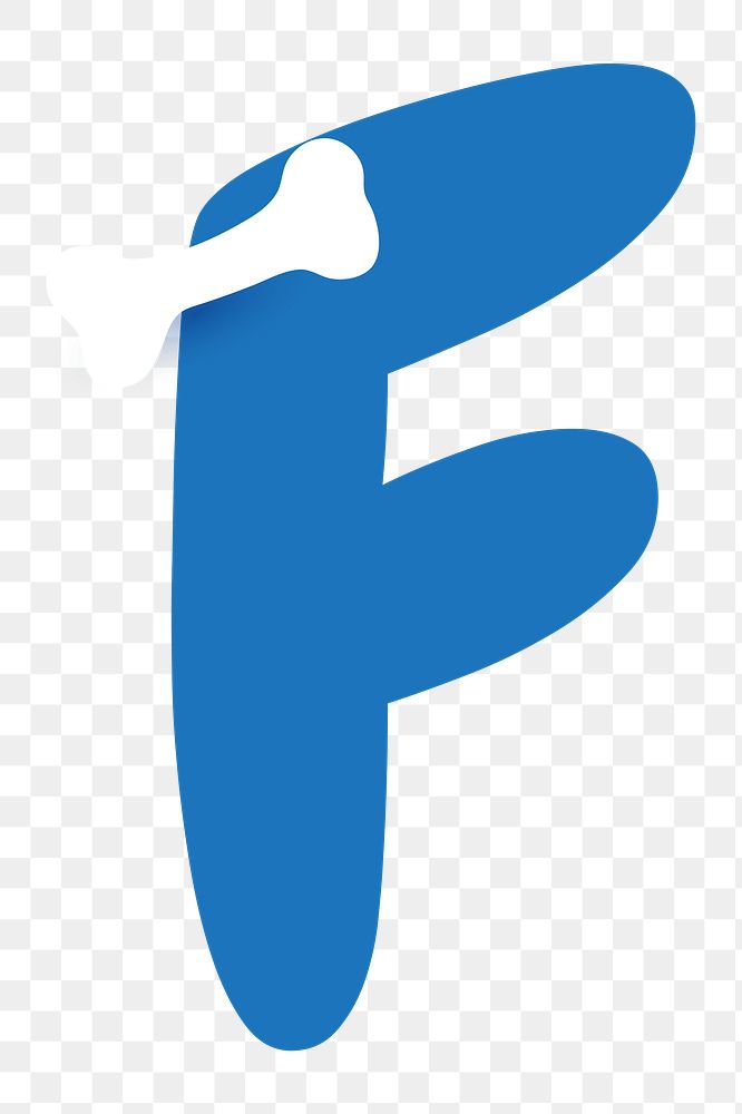 Letter F png blue font, transparent background