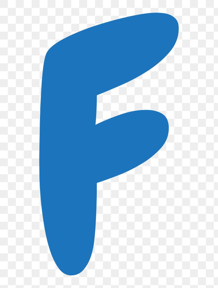 Letter F png blue font, transparent background
