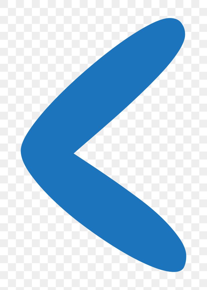 Less than png blue sign, transparent background