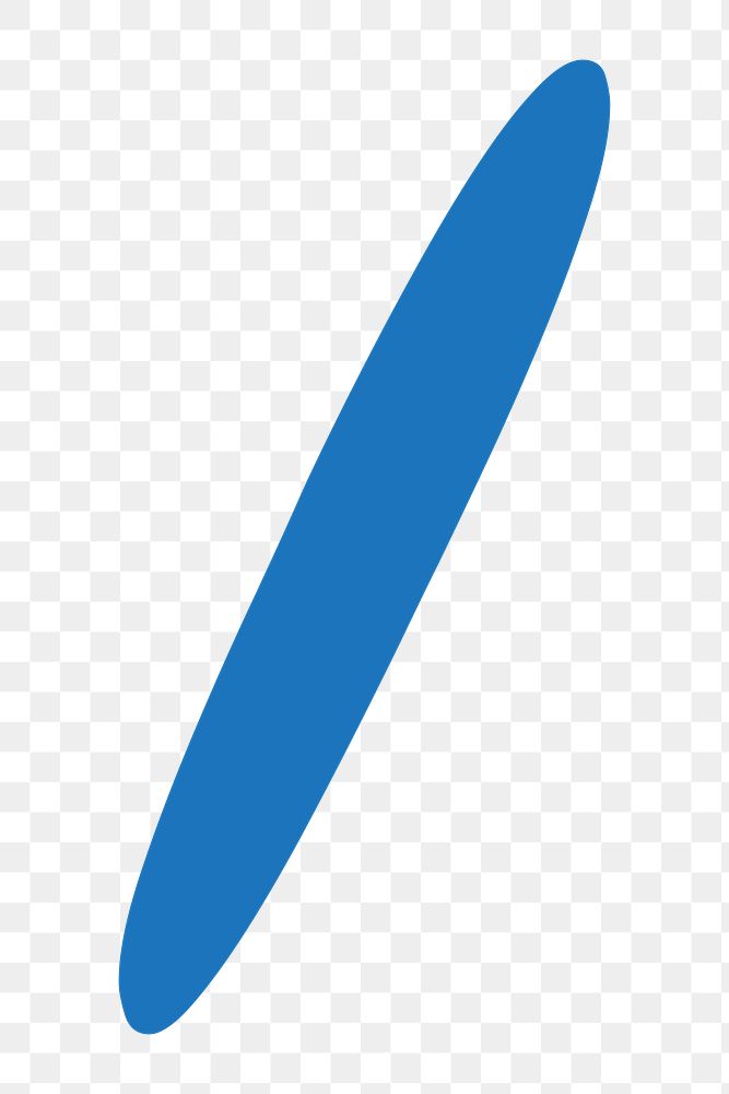 Slash png blue sign, transparent background