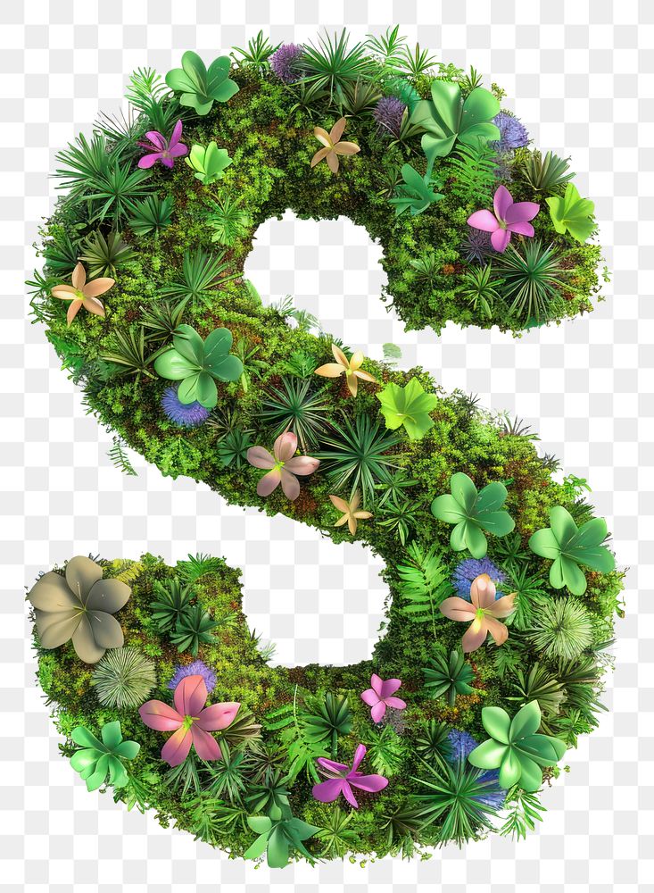 PNG  S letter symbol number plant.