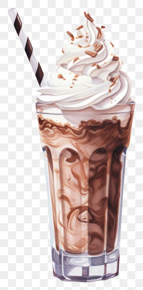 PNG Chocolate milkshake beverage smoothie dessert.
