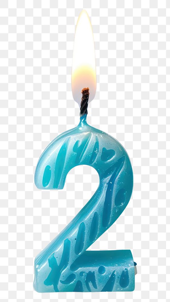 PNG  Photo of birthday candle number fire turquoise