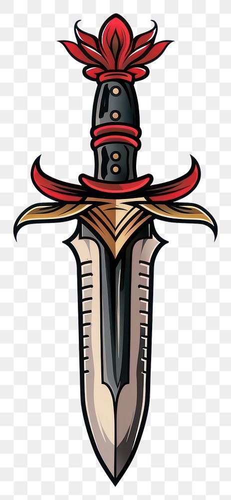 PNG Illustration of a knife weaponry dagger sword.