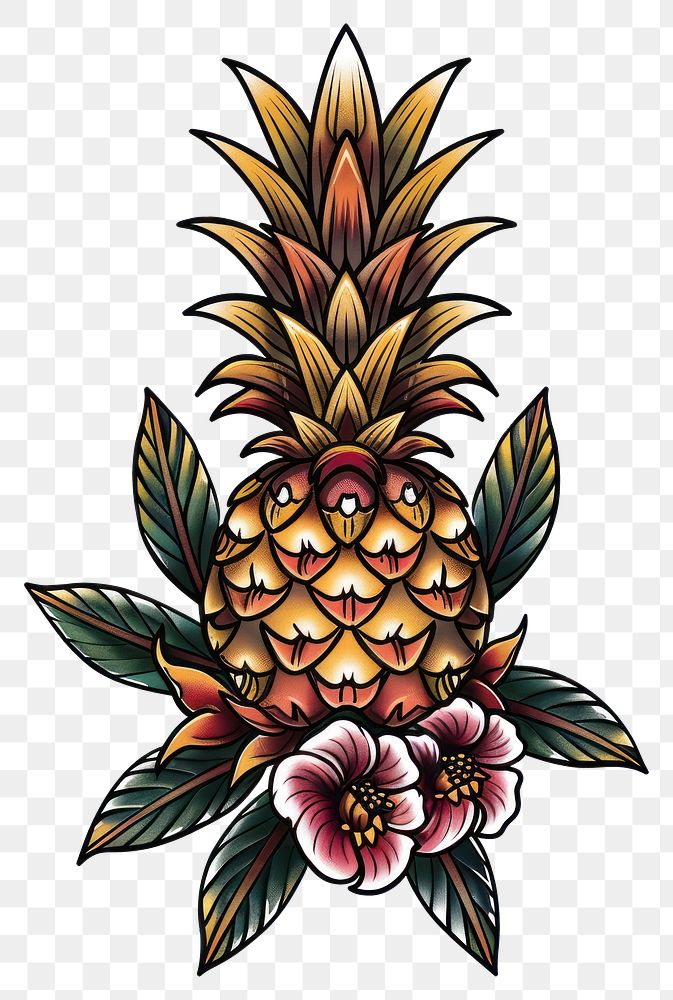 PNG Illustration of a pineapple produce bonfire fruit.