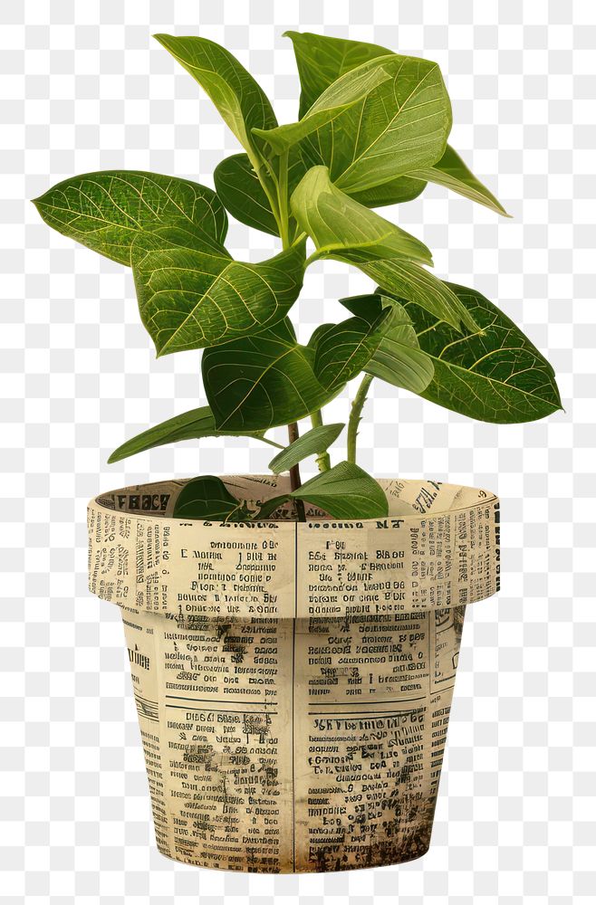 PNG Ephemera paper money plant pot planter pottery herbal.