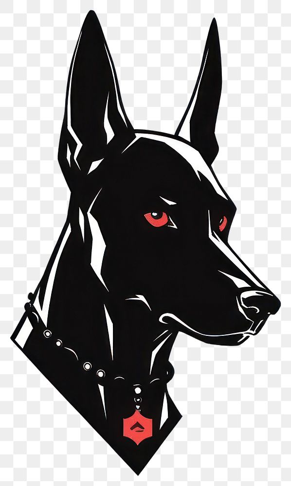 PNG Doberman Pinscher Dog dog accessories silhouette.