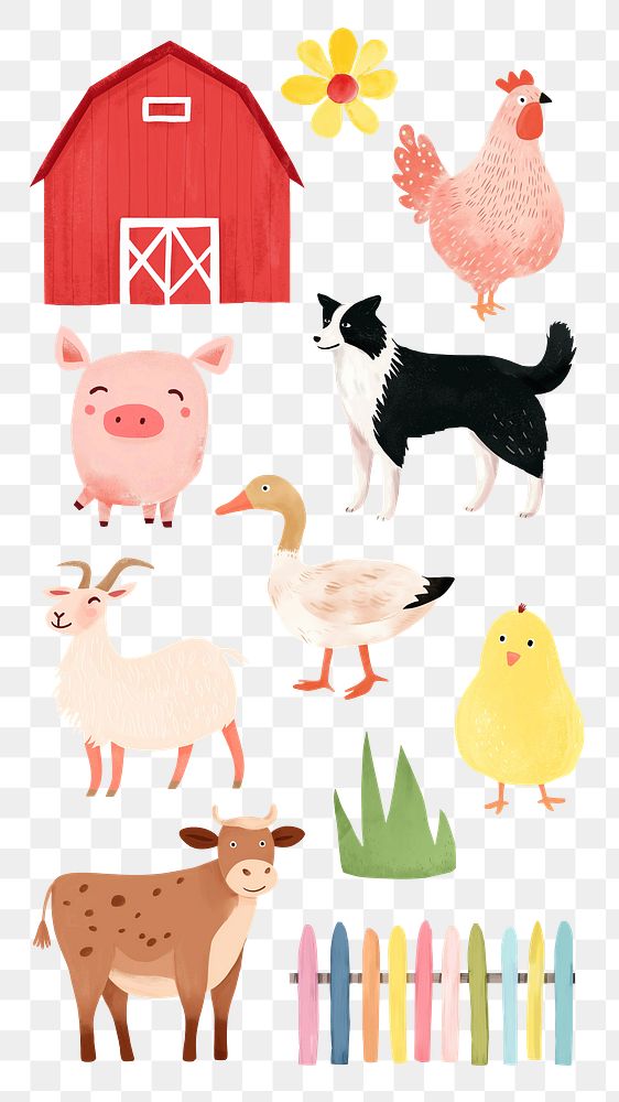 Animal Farm png cut out set