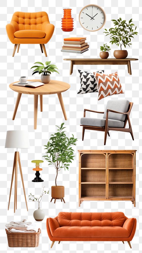 Home furniture png cut out set